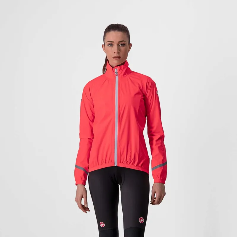 Castelli Emergency 2 Women's Rain Jacket - Brilliant Pink 4 Castelli Emergency 2 Women's Rain Jacket - Brilliant Pink - Image 2