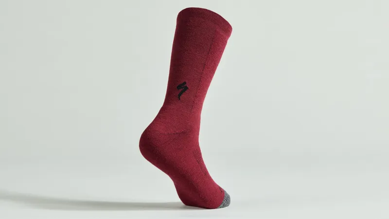 Specialized Merino Deep Winter Tall Socks - Maroon 6 Specialized Merino Deep Winter Tall Socks - Maroon - Image 4