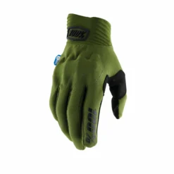 100 Percent Cognito Smart Shock Long Finger MTB Gloves - Army Green