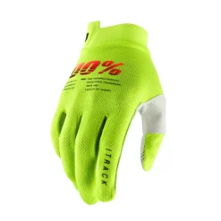 100 Percent ITrack Long Finger Gloves - Fluo Yellow -Castelli Store 10015 004