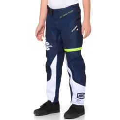 100 Percent R-Core Youth Pants - Dark Blue/Yellow -Castelli Store 100R CoreYouthPants