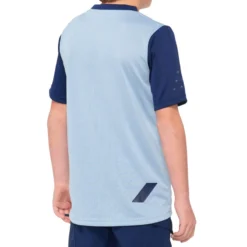 100 Percent Ridecamp Youth Short Sleeve Jersey - Light Slate/Navy -Castelli Store 100RidecampYJerseyNavy 2