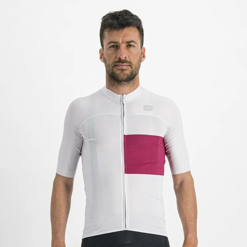 Sportful Snap Men's Short Sleeve Jersey - Ash Grey/Cyclamen 3 Sportful Snap Men's Short Sleeve Jersey - Ash Grey/Cyclamen