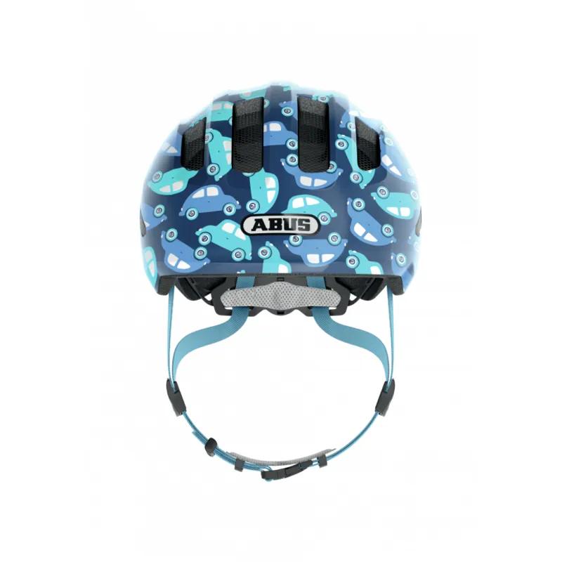 Abus Smiley 3.0 LED Kids Helmet - Blue Car 7 Abus Smiley 3.0 LED Kids Helmet - Blue Car - Image 5