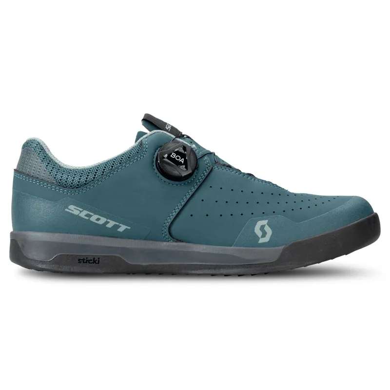 Scott Sport Volt Women's Flat MTB Shoes - Blue/Light Green 4 Scott Sport Volt Women's Flat MTB Shoes - Blue/Light Green - Image 2