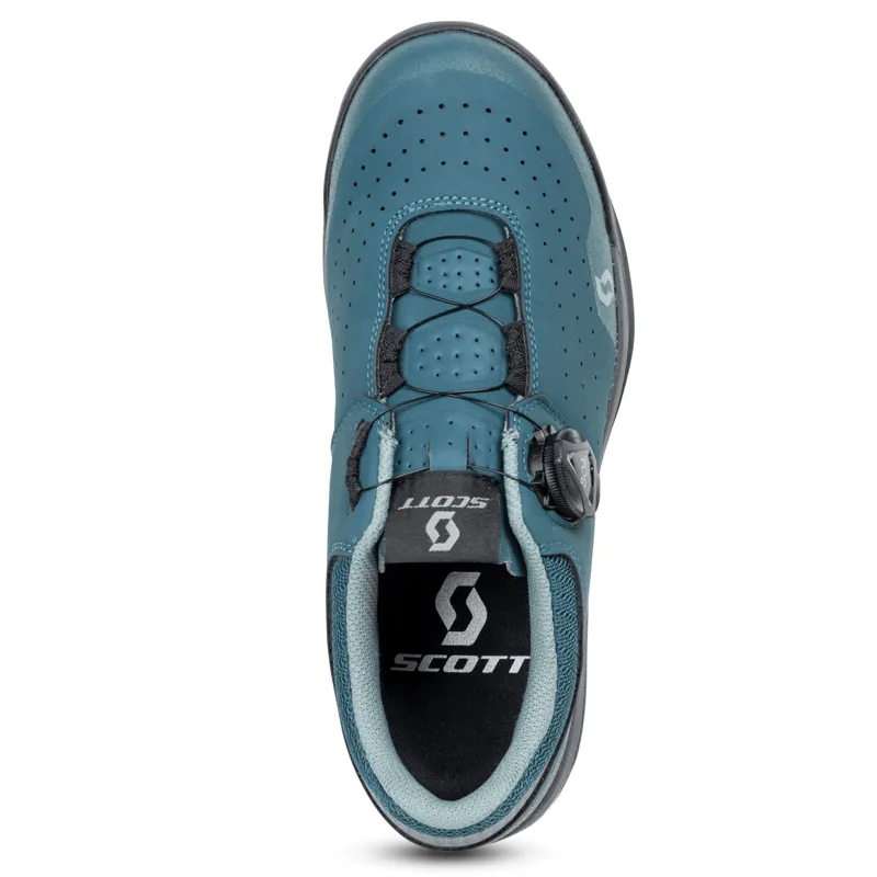 Scott Sport Volt Women's Flat MTB Shoes - Blue/Light Green 7 Scott Sport Volt Women's Flat MTB Shoes - Blue/Light Green - Image 5