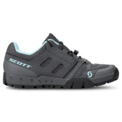 Scott Sport Crus-R Women's Flat MTB Shoes - Dark Grey/Light Blue