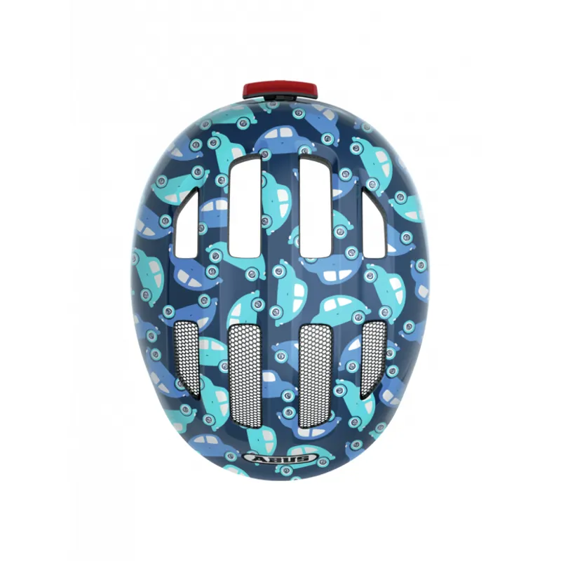 Abus Smiley 3.0 LED Kids Helmet - Blue Car 8 Abus Smiley 3.0 LED Kids Helmet - Blue Car - Image 6