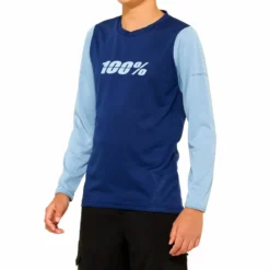 100 Percent Ridecamp Youth Long Sleeve Jersey - Slate/Navy -Castelli Store 40032 00004