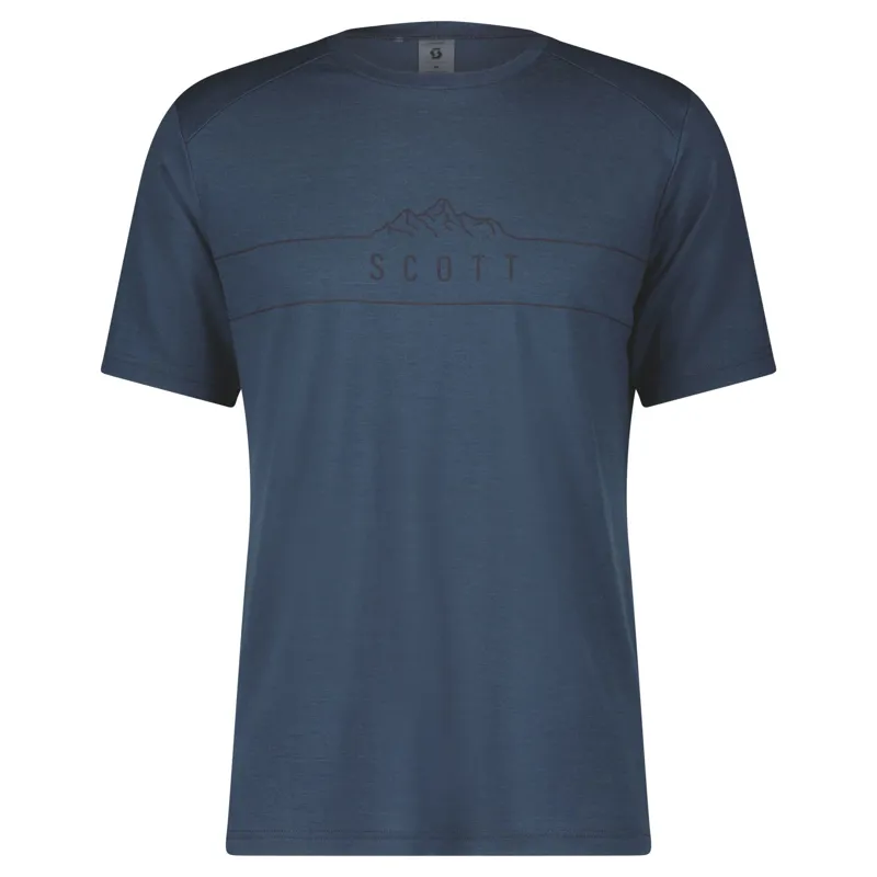 Scott Defined Merino Men's Short Sleeve Jersey - Metal Blue 7 Scott Defined Merino Men's Short Sleeve Jersey - Metal Blue - Image 5