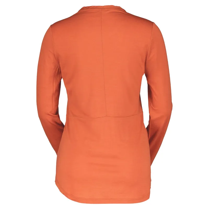 Scott Defined Merino Women's Long Sleeve Jersey - Braze Orange 4 Scott Defined Merino Women's Long Sleeve Jersey - Braze Orange - Image 2