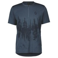 Scott Trail Flow Zip Men's Short Sleeve Jersey - Mineral Green/Aruba Green -Castelli Store 4032317378