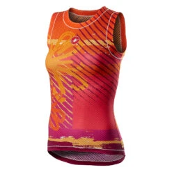 Castelli Pro Mesh Womens Sleeveless Base Layer - Yellow Fluo Flower -Castelli Store 452007920p 997 01 1400wx1400h