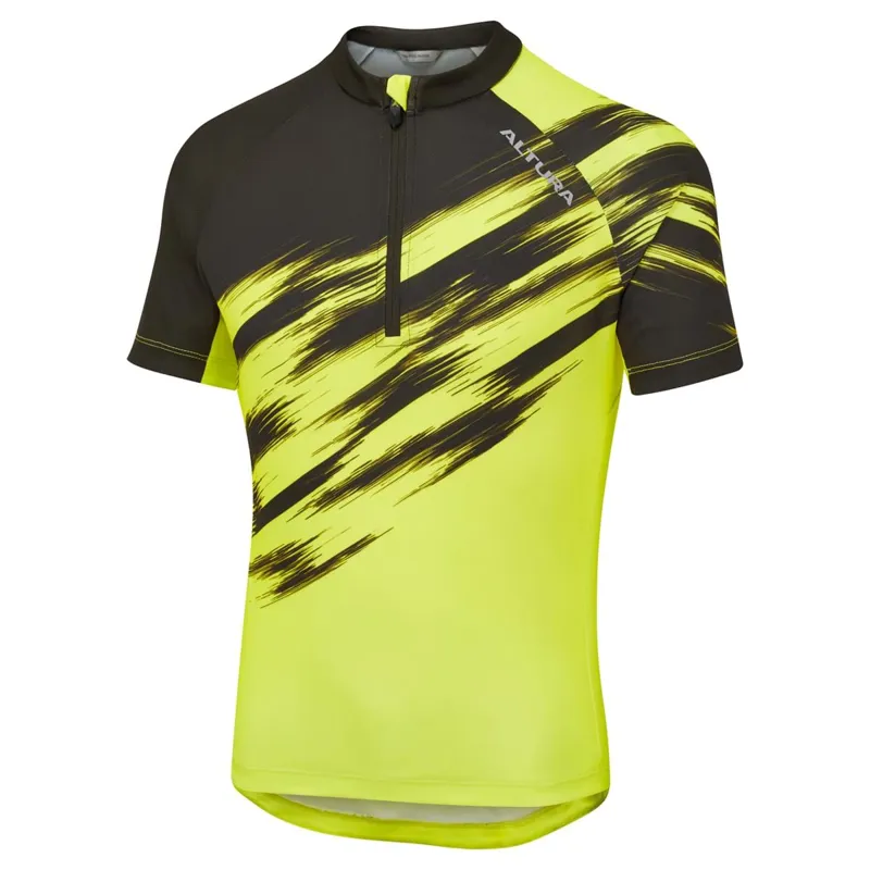 Altura Airstream Kids Short Sleeve Jersey - Hi-Viz Yellow/Olive 5 Altura Airstream Kids Short Sleeve Jersey - Hi-Viz Yellow/Olive - Image 3