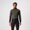 Castelli Alpha RoS 2 Men's Windproof Jacket - Green/Red/Silver Grey -Castelli Store CS20502GRNRED SIL