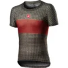 Castelli Pro Mesh Mens Short Sleeve Base Layer Bark - Green/Fiery Red -Castelli Store CS21022Bark