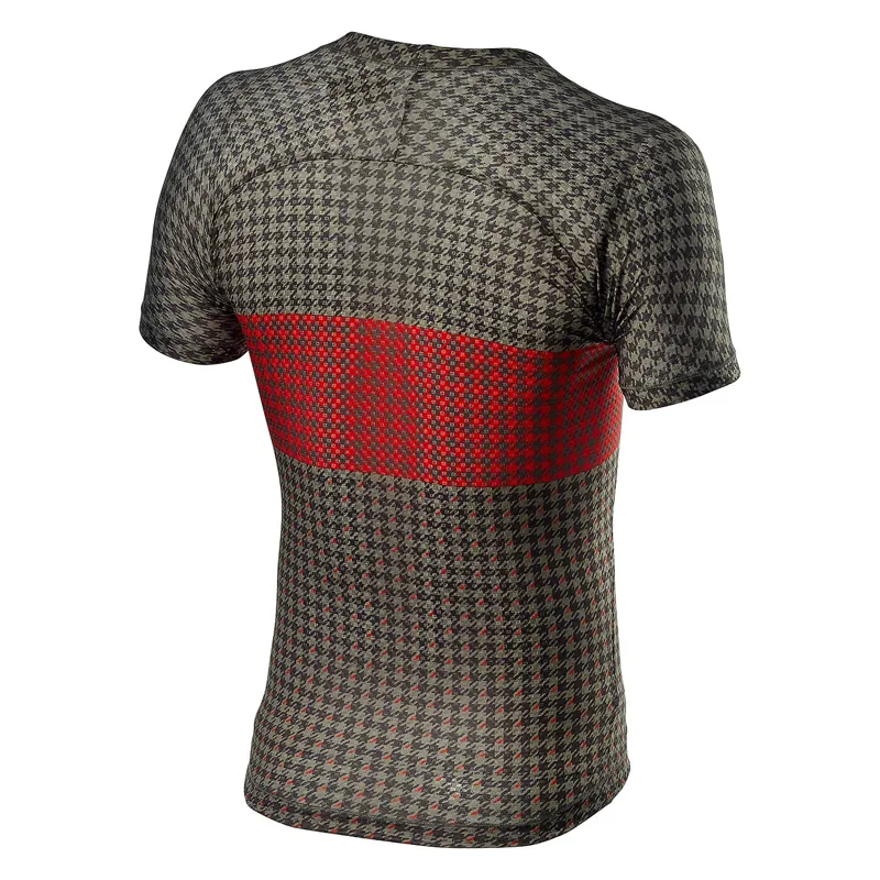 Castelli Pro Mesh Mens Short Sleeve Base Layer Bark - Green/Fiery Red 6 Castelli Pro Mesh Mens Short Sleeve Base Layer Bark - Green/Fiery Red - Image 4
