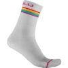 Castelli Go 15 Women's Socks - Dark Grey/White-Red -Castelli Store CS21557WHTFuchsia