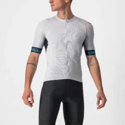 Castelli Entrata VI Men's Short Sleeve Jersey - Ivory/Light Black/Red -Castelli Store CS220258701 1201