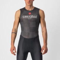 Castelli Pro Mesh Men's Sleeveless Base Layer - Silver Grey -Castelli Store CS220330101 1 1