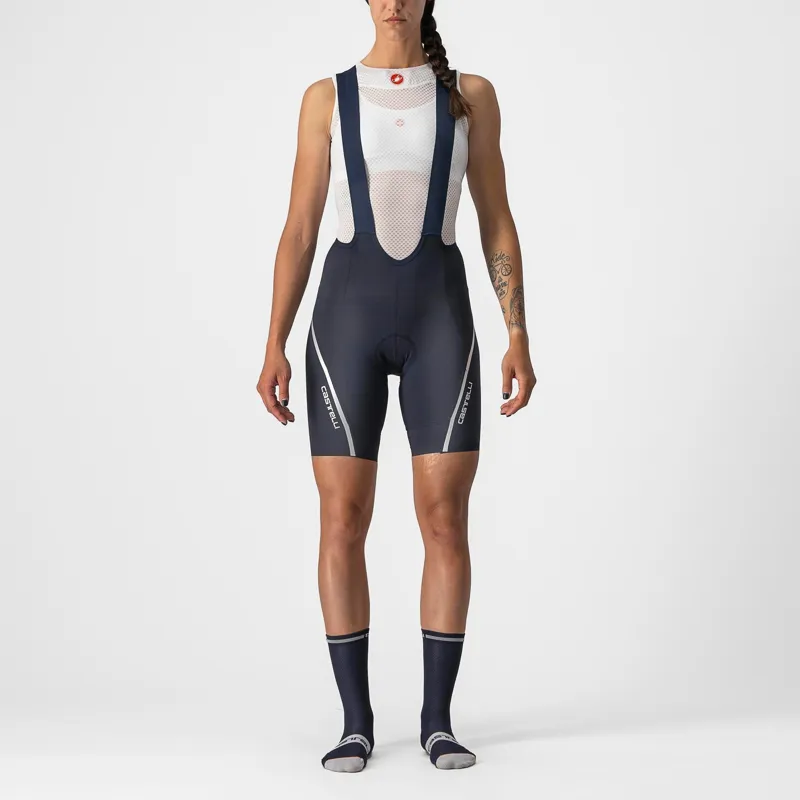 Castelli Velocissima 3 Women's Bib Shorts - Savile Blue/Silver 5 Castelli Velocissima 3 Women's Bib Shorts - Savile Blue/Silver - Image 3