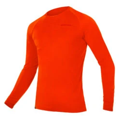 Endura BaaBaa Blend Men's Long Sleeve Baselayer - Rust Red -Castelli Store E3183PA lg
