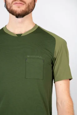 Endura GV500 Foyle Men's Causal T-Shirt - Olive Green -Castelli Store E5084GOOLIGRN 3