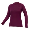 Endura BaaBaa Blend Women's Long Sleeve Baselayer - Aubergine 2 Endura BaaBaa Blend Women's Long Sleeve Baselayer - Aubergine -Castelli Store E6165AU lg