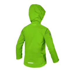 Endura MT500JR Kid's Waterproof Jacket - Hi-Viz Green -Castelli Store E7140GV back lg