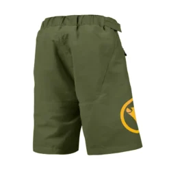 Endura MT500JR Kid's Baggy Shorts With Liner - Olive Green -Castelli Store E7143GO back lg