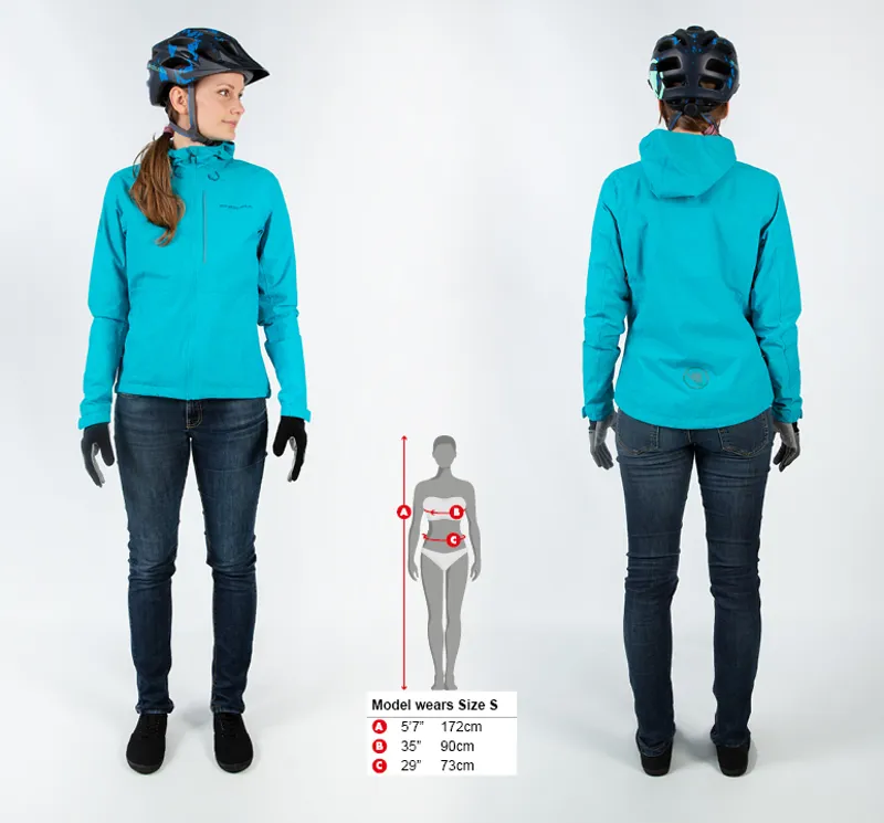 Endura Hummvee Waterproof Women's Hooded Jacket - Pacific Blue 3 Endura Hummvee Waterproof Women's Hooded Jacket - Pacific Blue