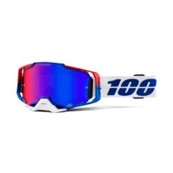 100 Percent Armega MTB Goggles - War Red/HiPER Silver Mirror Lens -Castelli Store HP 50720 358 02 1