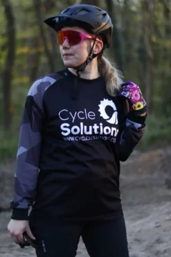 Cycle Solutions Long Sleeve Mountain Bike Jersey - Black/Camo -Castelli Store MG 5202