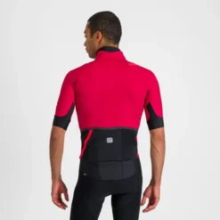 Sportful Fiandre Pro Short Sleeve Men's Windproof Jacket - Red Rumba -Castelli Store SF19501REDRumba2