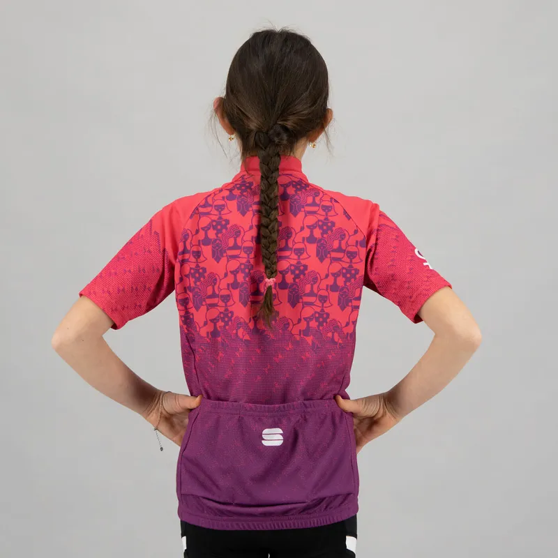 Sportful Super Girl Kids Short Sleeve Jersey - Bubble Gum 3 Sportful Super Girl Kids Short Sleeve Jersey - Bubble Gum