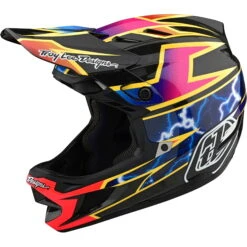 Troy Lee Designs D4 Carbon MIPS Full Face Helmet - Lines Black/Grey -Castelli Store TLD13932500