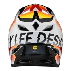 Troy Lee Designs D4 Composite MIPS Full Face Helmet - Qualifier White/Orange -Castelli Store TLD B23D1 D4CM QUALIFIER WHTORG 03