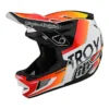 Troy Lee Designs D4 Composite MIPS Full Face Helmet - Qualifier White/Orange -Castelli Store TLD B23D1 D4CM QUALIFIER WHTORG 07