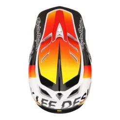 Troy Lee Designs D4 Composite MIPS Full Face Helmet - Qualifier White/Orange -Castelli Store TLD B23D1 D4CM QUALIFIER WHTORG 08