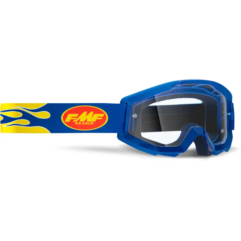 FMF PowerCore Flame Goggles - Navy Frame/Clear Lens 4 FMF PowerCore Flame Goggles - Navy Frame/Clear Lens - Image 2