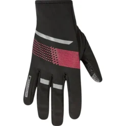Madison Element Softshell Womens Long Finger Gloves - Black/Pink