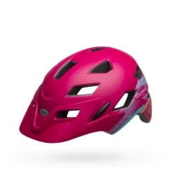 Bell Sidetrack Child Helmet - 47-54cm - Wavy Checks/Retina Sear -Castelli Store bell sidetrack child bike helmet gnarly matte berry front left