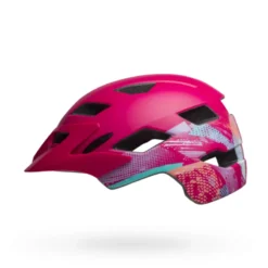 Bell Sidetrack Child Helmet - 47-54cm - Gnarly Matte Berry -Castelli Store bell sidetrack child bike helmet gnarly matte berry left