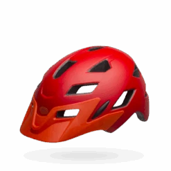 Bell Sidetrack Child Helmet - 47-54cm - Gnarly Matte Berry -Castelli Store bell sidetrack child bike helmet matte red orange front left 1