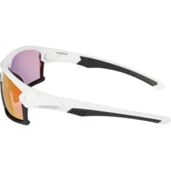 Madison Engage Sunglasses - White Frame/Pink Orange Mirror Lens
