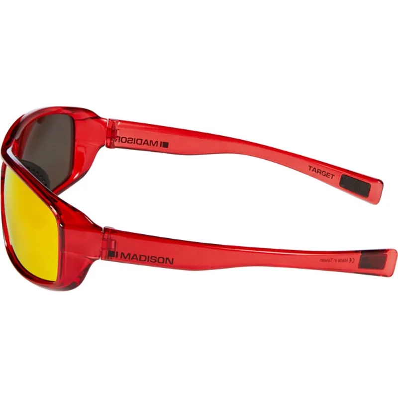 Madison Target Sunglasses - Gloss Crystal Red Frame/Fire Mirror Lens 6 Madison Target Sunglasses - Gloss Crystal Red Frame/Fire Mirror Lens - Image 4