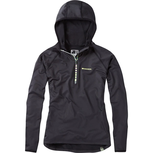 Madison Zena Womens Long Sleeve Hooded Top - Caribbean Blue 6 Madison Zena Womens Long Sleeve Hooded Top - Caribbean Blue - Image 4