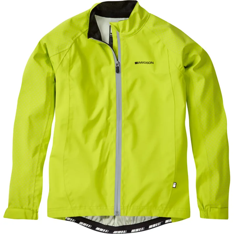 Madison Sportive Hi-Viz Youth Waterproof Jacket - Lime Green 3 Madison Sportive Hi-Viz Youth Waterproof Jacket - Lime Green