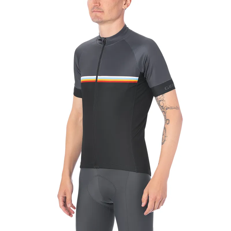 Giro Chrono Sport Short Sleeve Jersey - Black/Classic Stripe 8 Giro Chrono Sport Short Sleeve Jersey - Black/Classic Stripe - Image 6