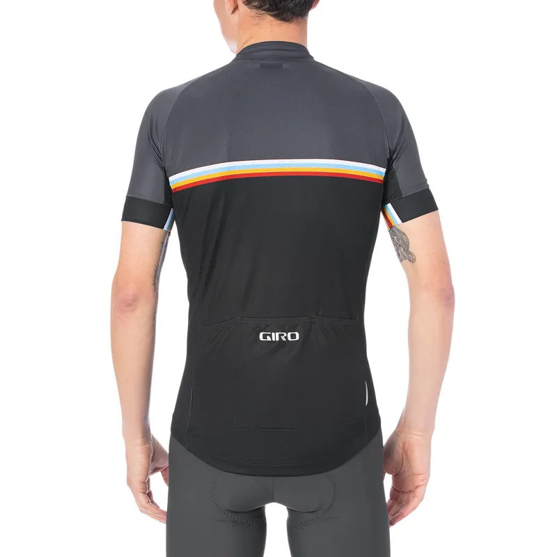 Giro Chrono Sport Short Sleeve Jersey - Black/Classic Stripe 3 Giro Chrono Sport Short Sleeve Jersey - Black/Classic Stripe